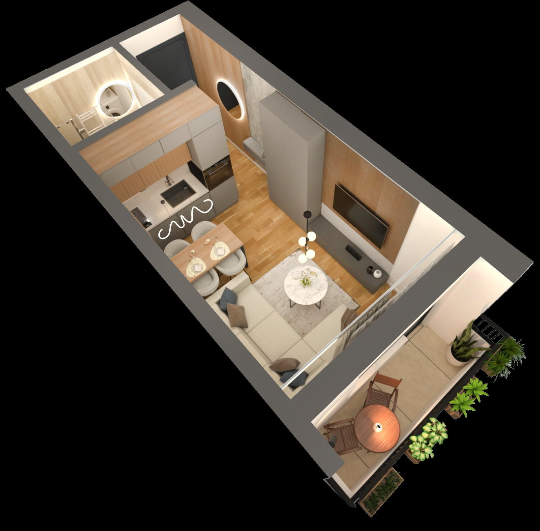 Jednosoban apartman - udoban prostor za život