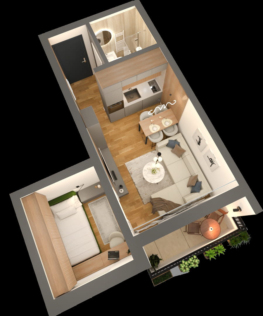 Dvosoban apartman - prostran porodični dom